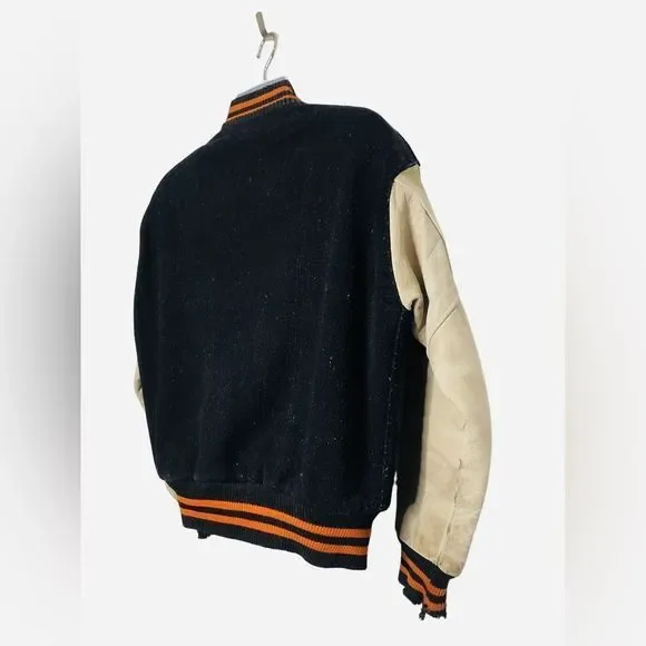 Vintage 50s Fox River Gloves Garment Co. Leather Letterman’s Varsity Jacket Coat - Picture 8 of 15